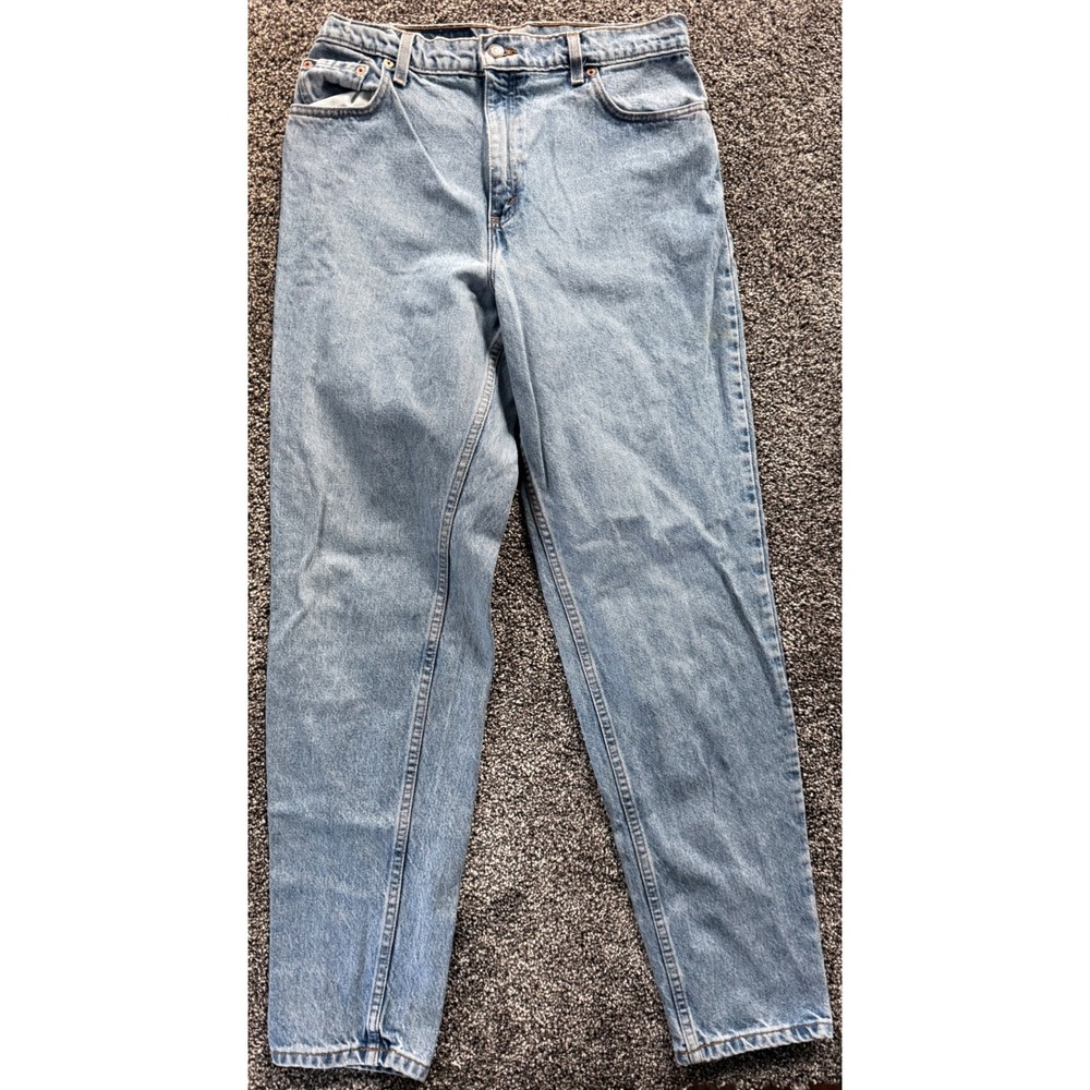 Vintage Levis 551 Jeans Relaxed Fit Tapered Leg Light Wash Denim 14 LNG 15551